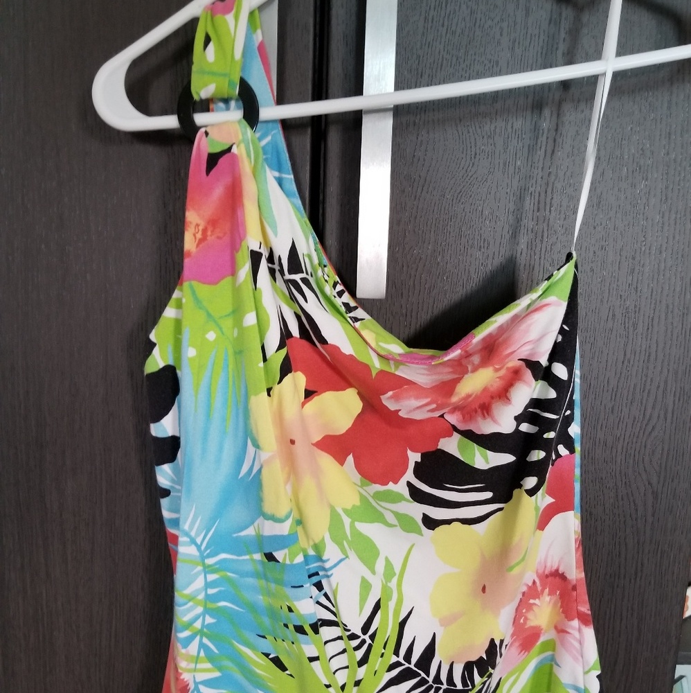 One Shoulder Floral Top